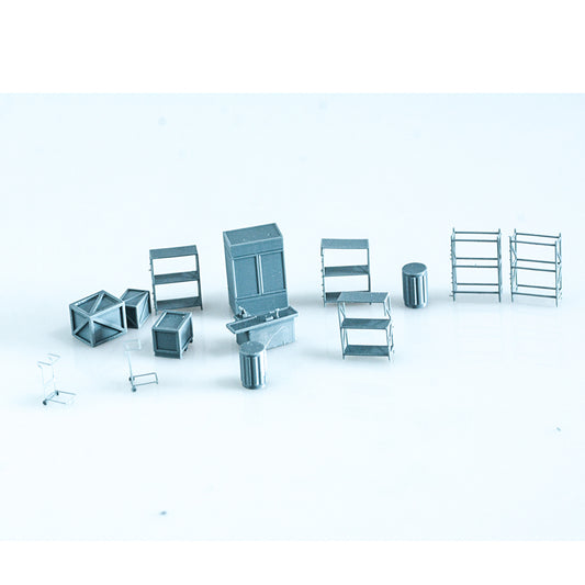 Yao's Studio LYTS039 Railway Scenery Market/Store Interior Accessories Set