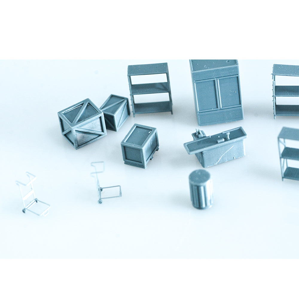 Yao's Studio LYTS039 Railway Scenery Market/Store Interior Accessories Set