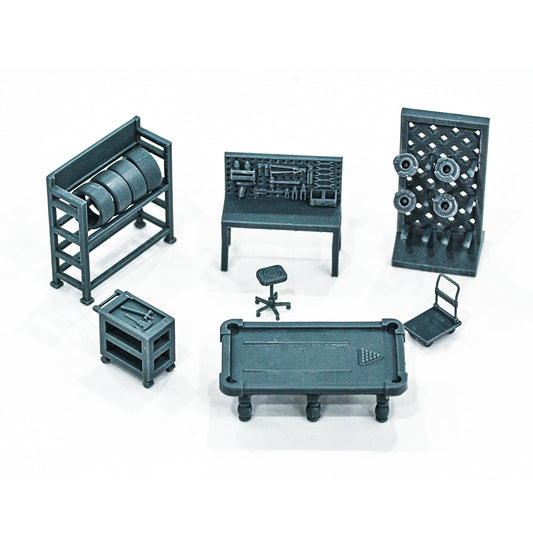 Yao's Studio LYTS046 Car Garage Tool Model Maintenance Workshop Scene Display Props