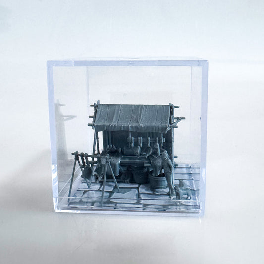 Yao's Studio LYTS047 Ancient Bazaar Miniature Display Box Of A Meat Stall