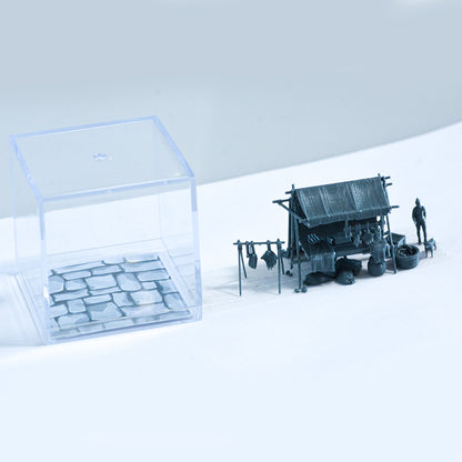 Yao's Studio LYTS047 Ancient Bazaar Miniature Display Box Of A Meat Stall