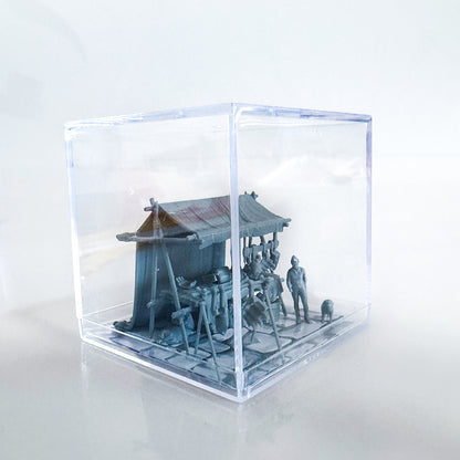 Yao's Studio LYTS047 Ancient Bazaar Miniature Display Box Of A Meat Stall
