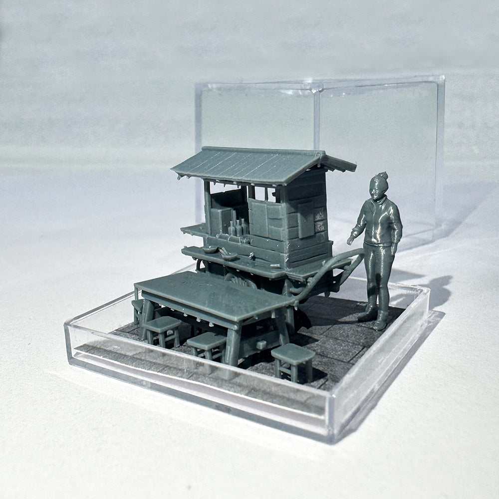 Yao's Studio LYTS050 S Scale Miniature Delicacies: Street-Side Snack Stalls, Breakfast Shops And Display Boxes For Miniature Pushcart Decorative Scenes