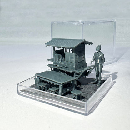 Yao's Studio LYTS050 S Scale Miniature Delicacies: Street-Side Snack Stalls, Breakfast Shops And Display Boxes For Miniature Pushcart Decorative Scenes