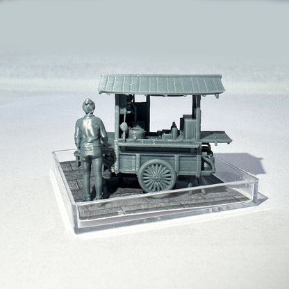 Yao's Studio LYTS050 S Scale Miniature Delicacies: Street-Side Snack Stalls, Breakfast Shops And Display Boxes For Miniature Pushcart Decorative Scenes