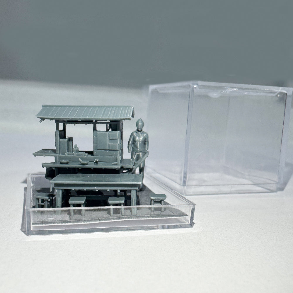 Yao's Studio LYTS050 S Scale Miniature Delicacies: Street-Side Snack Stalls, Breakfast Shops And Display Boxes For Miniature Pushcart Decorative Scenes