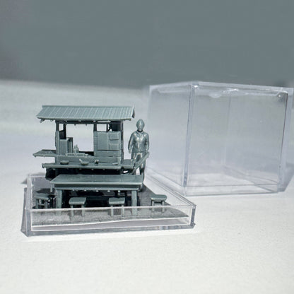Yao's Studio LYTS050 S Scale Miniature Delicacies: Street-Side Snack Stalls, Breakfast Shops And Display Boxes For Miniature Pushcart Decorative Scenes