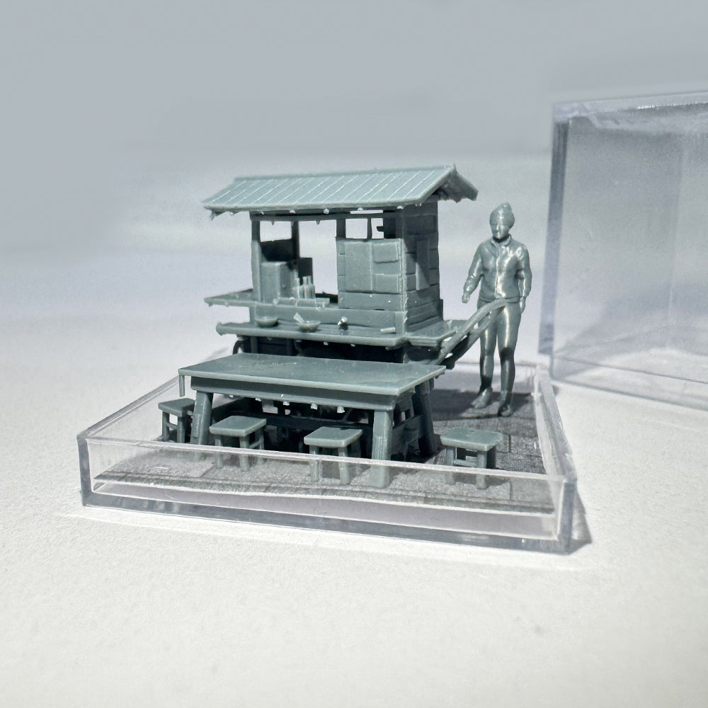 Yao's Studio LYTS050 S Scale Miniature Delicacies: Street-Side Snack Stalls, Breakfast Shops And Display Boxes For Miniature Pushcart Decorative Scenes