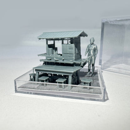 Yao's Studio LYTS050 S Scale Miniature Delicacies: Street-Side Snack Stalls, Breakfast Shops And Display Boxes For Miniature Pushcart Decorative Scenes