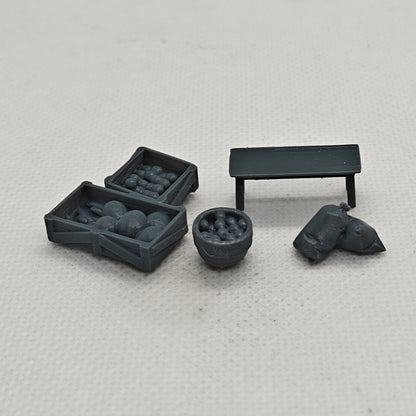 Yao's Studio LYTS058N Scale Diorama Vegetable Produce Market Warehouse Natural Elements