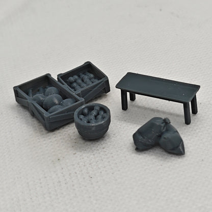 Yao's Studio LYTS058N Scale Diorama Vegetable Produce Market Warehouse Natural Elements