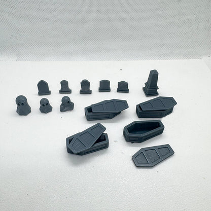 Yao's Studio LYTS063 Diorama 3D Model Railway Horror Train Scene Ghosts Coffins Gravestones