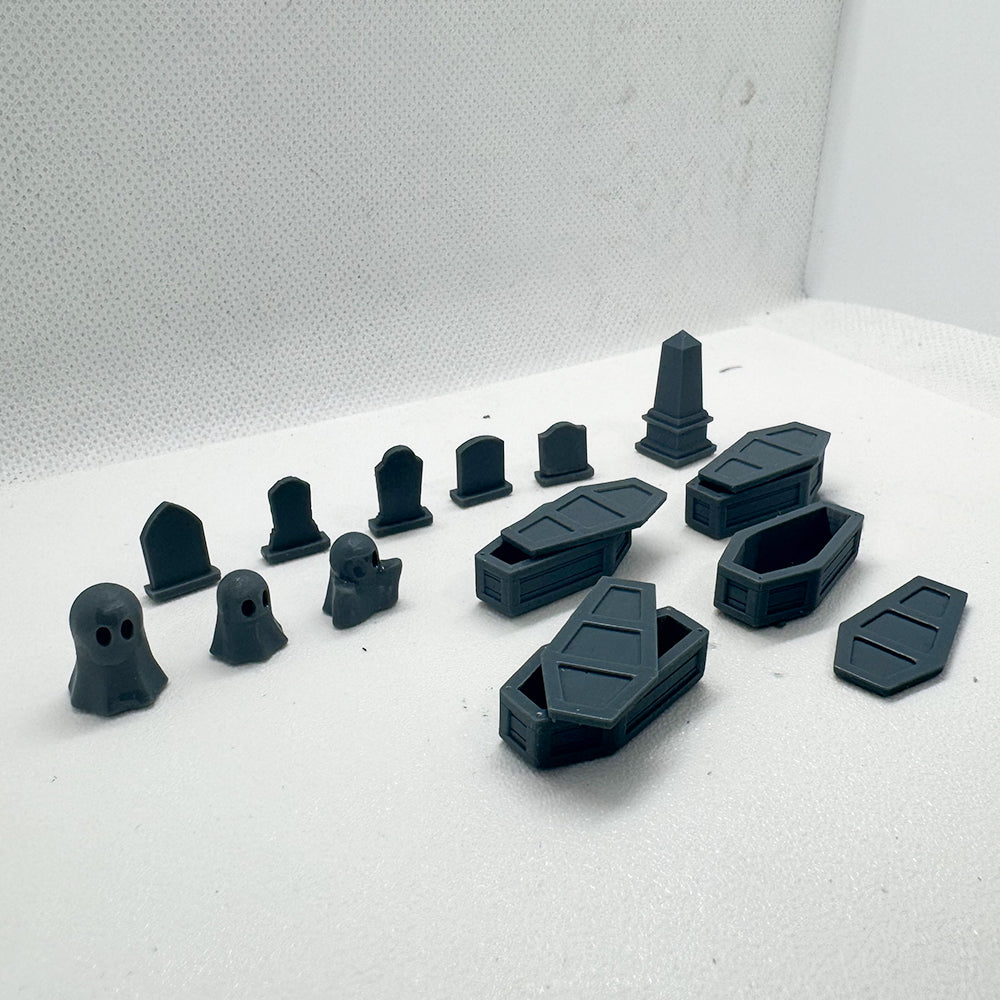 Yao's Studio LYTS063 Diorama 3D Model Railway Horror Train Scene Ghosts Coffins Gravestones