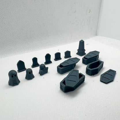 Yao's Studio LYTS063 Diorama 3D Model Railway Horror Train Scene Ghosts Coffins Gravestones