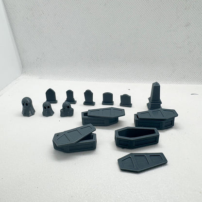 Yao's Studio LYTS063 Diorama 3D Model Railway Horror Train Scene Ghosts Coffins Gravestones