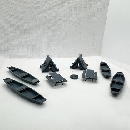 Yao's Studio LYTS064 Diorama 3D Camping Railway Train Layout Scene Outdoor Adventure