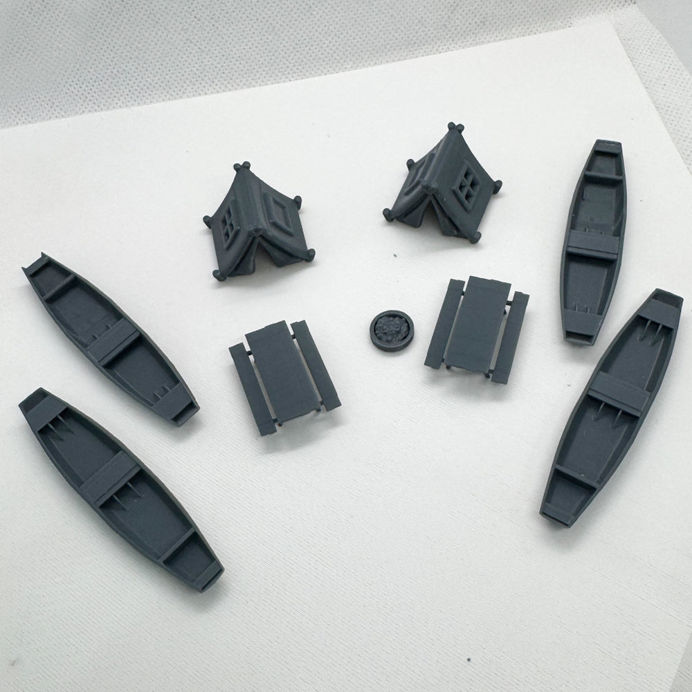 Yao's Studio LYTS064 Diorama 3D Camping Railway Train Layout Scene Outdoor Adventure