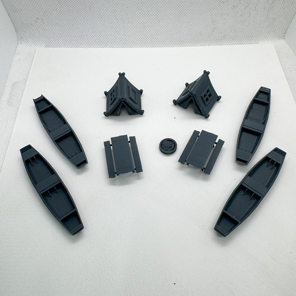 Yao's Studio LYTS064 Diorama 3D Camping Railway Train Layout Scene Outdoor Adventure