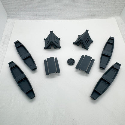 Yao's Studio LYTS064 Diorama 3D Camping Railway Train Layout Scene Outdoor Adventure