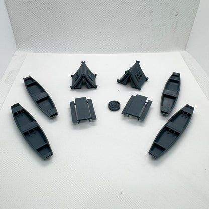 Yao's Studio LYTS064 Diorama 3D Camping Railway Train Layout Scene Outdoor Adventure