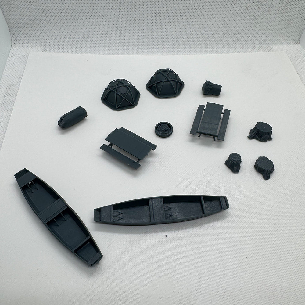 Yao's Studio LYTS066  Diorama 3D Camping Railway Train Layout Scene Dome Tent