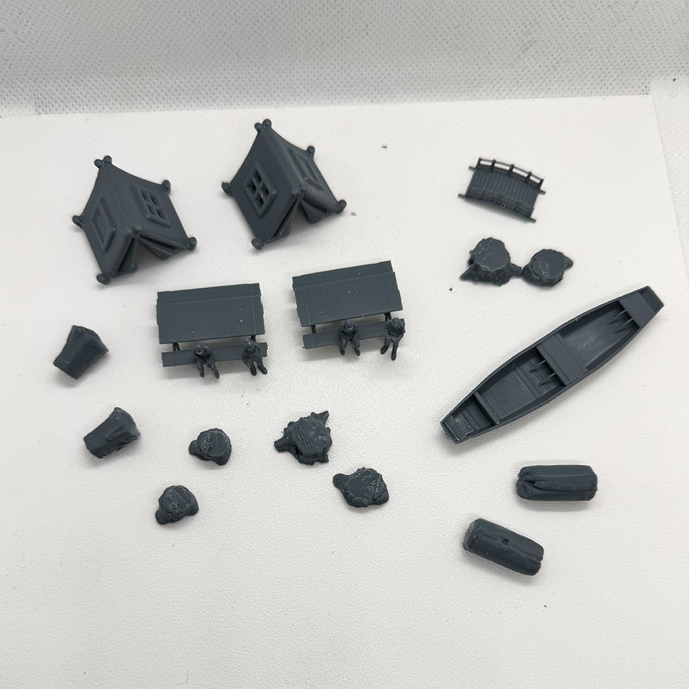 Yao's Studio LYTS067 Diorama 3D Railway Train Scene 20pcs Camping Set