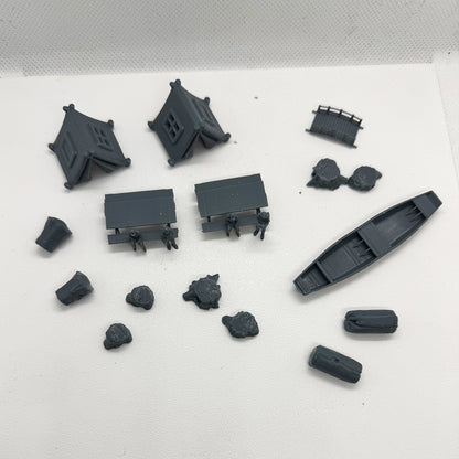 Yao's Studio LYTS067 Diorama 3D Railway Train Scene 20pcs Camping Set