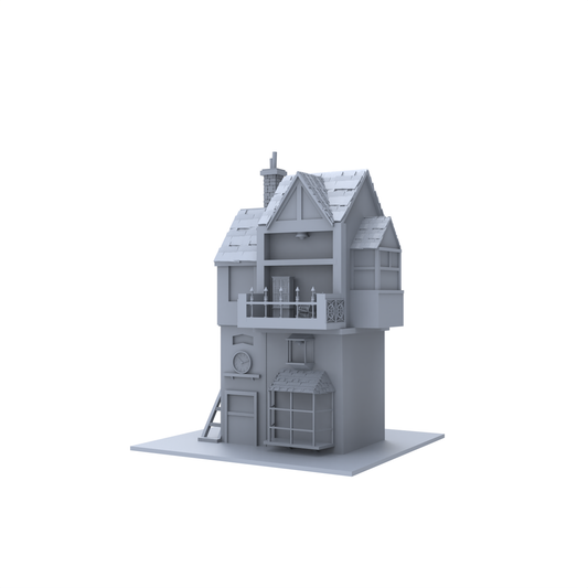 MRY-SFW LYTS193 Vintage Loft Miniature Decor - Exquisite Architectural Model House Pet Landscape Ornament Fairy Tale Loft House Hamster Nest Luhua Chicken Hut Miniature Model DIY Assembly Cage Decor