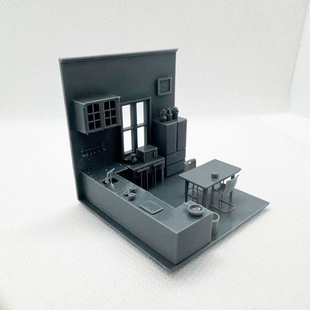 Yao's Studio LYTS012 1/S 1/L Miniature Scenes Simulated Kitchen And Dining Table Models Decorative Ornaments And Dollhouses