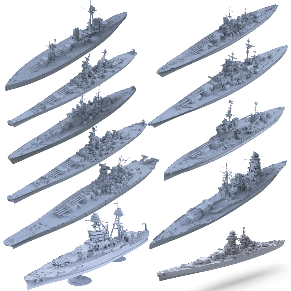 LYWS0003S World's Premier Battleships Hall of Fame Full Hull 11pcs