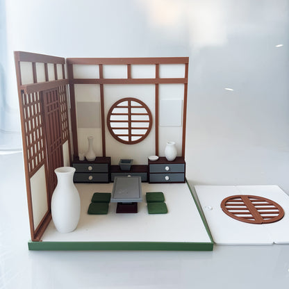 RHF121002 1/12 Tea Room Framework 3D Printing DIY Miniature Scenes 1:12 scale dollhouse miniature tea room furniture set tea table storage cabinet