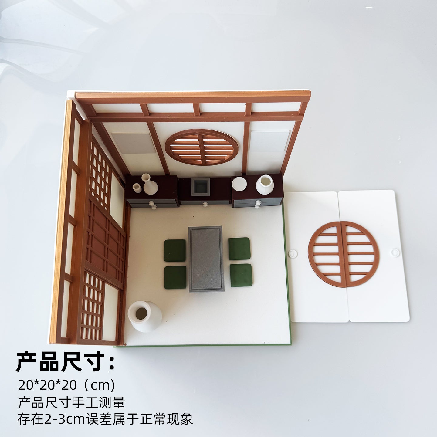 RHF121002 1/12 Tea Room Framework 3D Printing DIY Miniature Scenes 1:12 scale dollhouse miniature tea room furniture set tea table storage cabinet