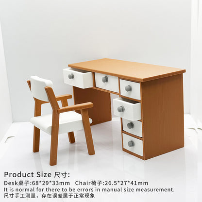 RHF201 Desk And Chair Set Office Furniture Dollhouse