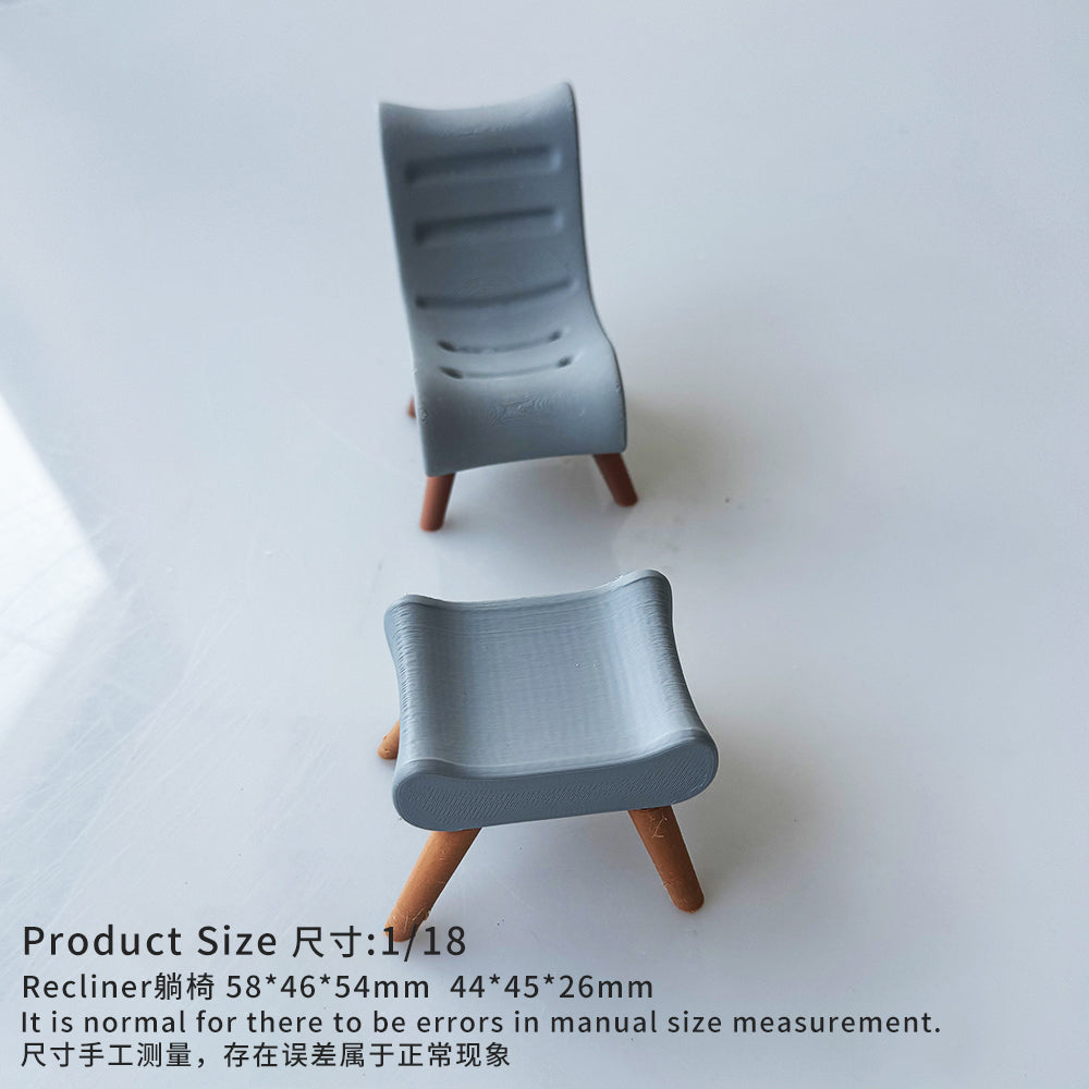RHF12204 Miniature Recliner 3D Printing DIY Miniature Scenes Dollhouse