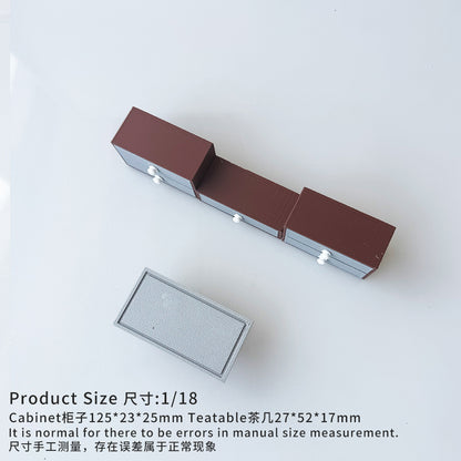 RHF12205 Miniature Tea Table Storage Cabinet 3D Printing DIY Miniature Scenes Dollhouse