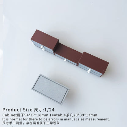 RHF12205 Miniature Tea Table Storage Cabinet 3D Printing DIY Miniature Scenes Dollhouse
