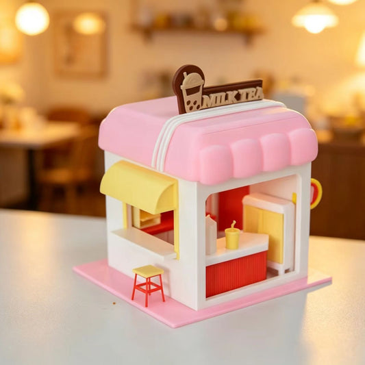 RHF341 Corner Cozy Shop Series - Boba Milk Tea Shop Corner Cozy Shop Series - Boba Milk Tea Shop