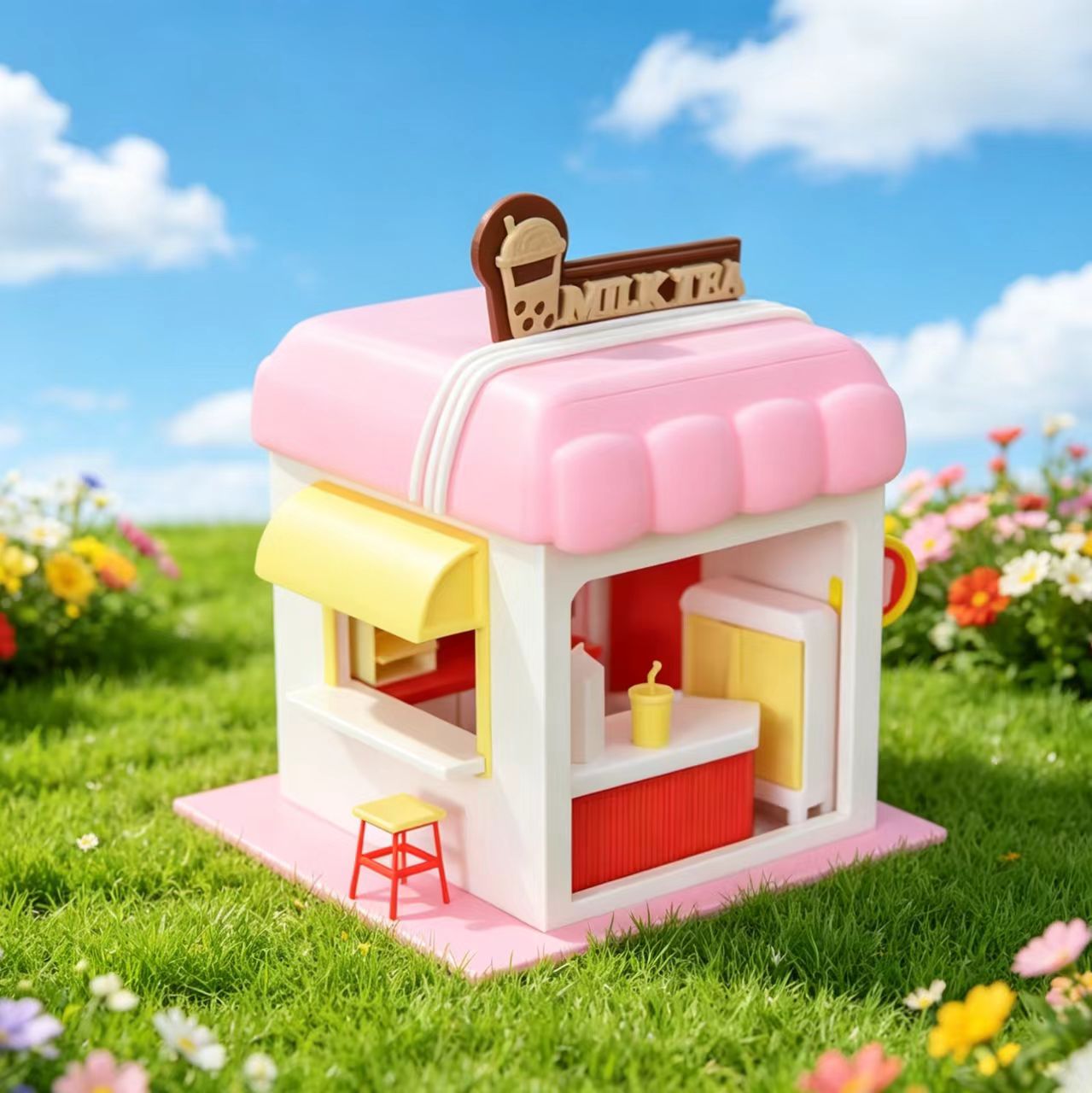 RHF341 Corner Cozy Shop Series - Boba Milk Tea Shop Corner Cozy Shop Series - Boba Milk Tea Shop