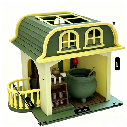 RHF0377 Otherworld Continent Professional Attribute Series Apartments - Pharmacist's Alchemical Retreat Desktop Ornament Creative Gift DIY Cabin Mini Model