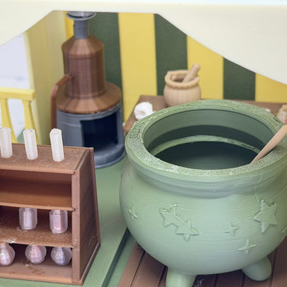 RHF0377 Otherworld Continent Professional Attribute Series Apartments - Pharmacist's Alchemical Retreat Desktop Ornament Creative Gift DIY Cabin Mini Model