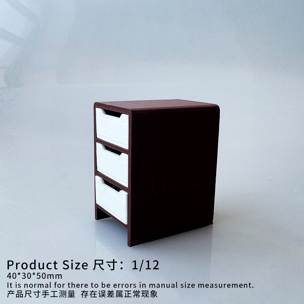 RHF12206 3 Drawer Cabine  Dollhouse Miniature 3D Printed