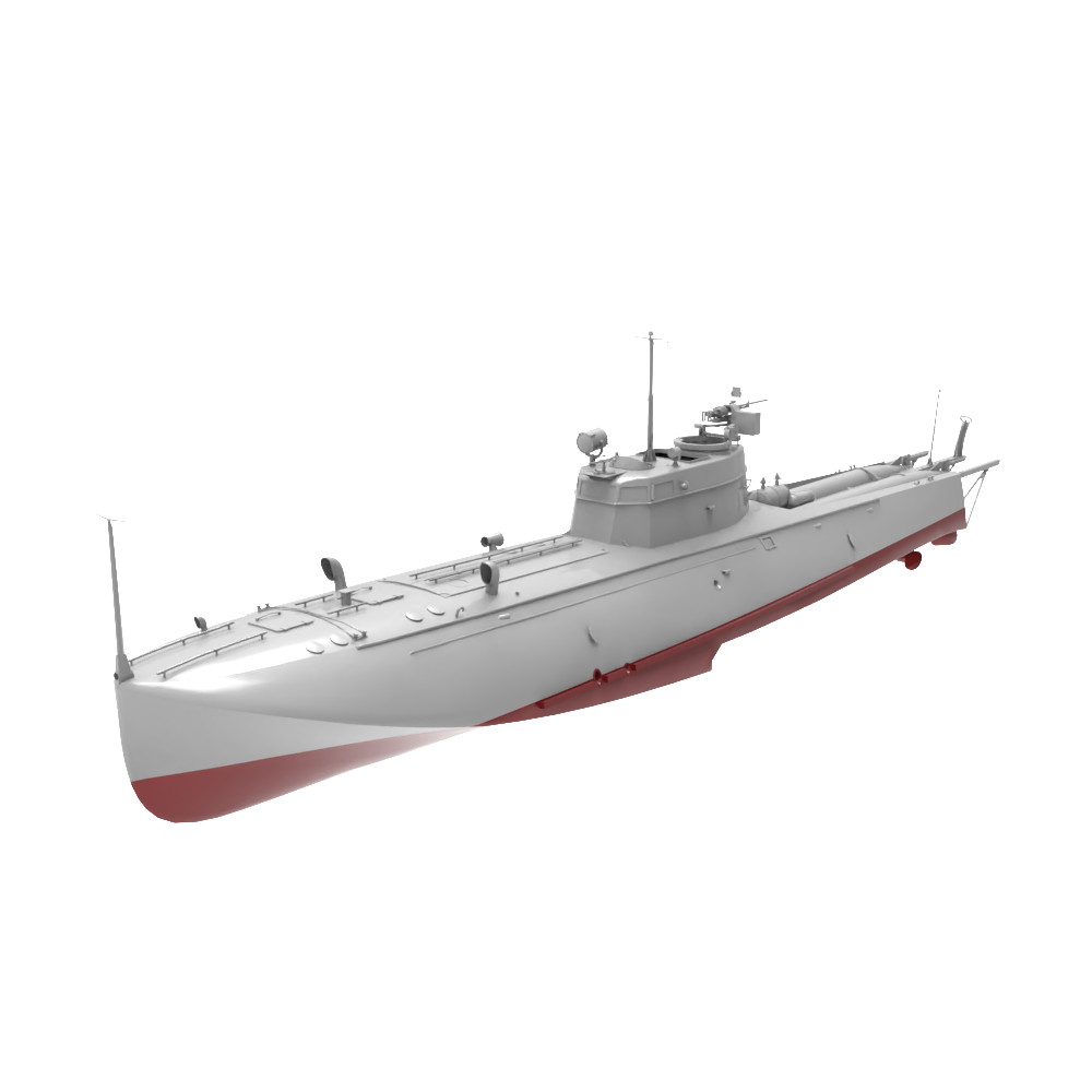 RHWS030S Military Model Kit Full Hull Soviet G-5 SHVAK Gun Modification Motor Torpedo Boat