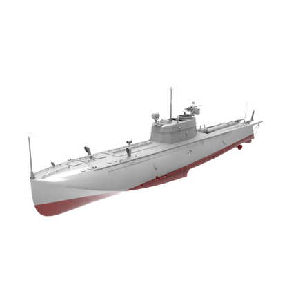 RHWS030S Military Model Kit Full Hull Soviet G-5 SHVAK Gun Modification Motor Torpedo Boat