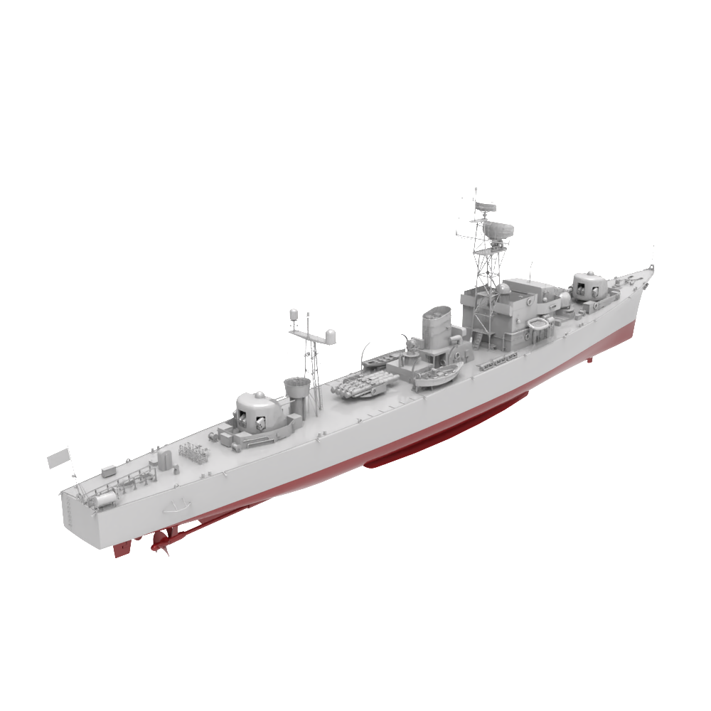 RHWS036S Military Model Kit Full Hull IJN Isuzu frigate