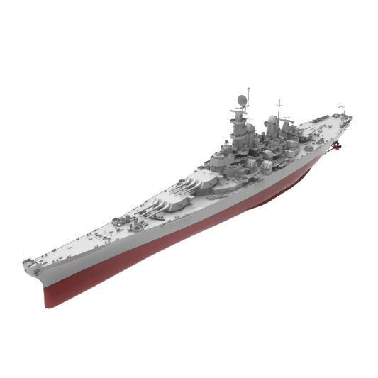 RHWS039S  Military Model Kit Full HullUSS Iowa BB-61 – LCD 3D printed resin model kit, image 1