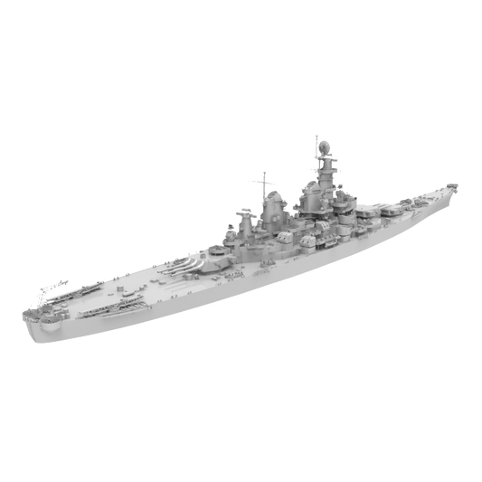 RHWS039 Military Model Kit Water LineUSS Iowa BB-61 – LCD 3D printed resin model kit, image 1