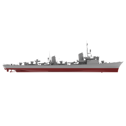 RHWS046S Military Model Kit Full HullGerman T-22 destroyer h – LCD 3D printed resin model kit, image 3