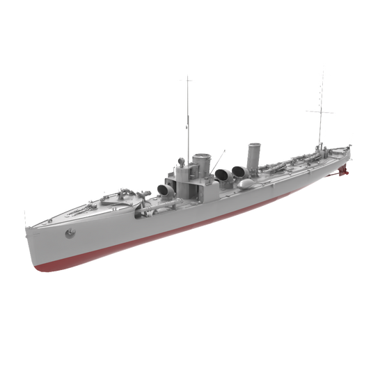RHWS047S Military Model Kit Full HullGerman V-25 destroyer – LCD 3D printed resin model kit, image 1