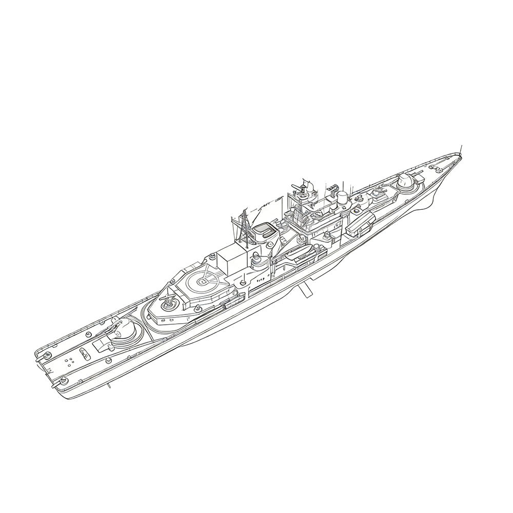 RHWS049S Military Model USSR Soviet Union Sovremenny Class Destroyer? Full Hull
