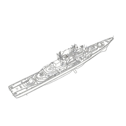 RHWS049S Military Model USSR Soviet Union Sovremenny Class Destroyer? Full Hull